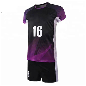 100% Ensemble de sport de volley-ball en polyester doux au toucher Maillot à manches courtes et coupe flexible confort toute la journée - Product Image 5