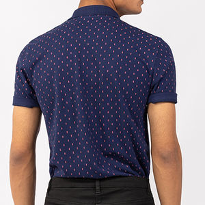 Chemise décontractée pour homme Texlera TX-P-02, motif uni, été, manches courtes, respirante, jacquard, 100% coton, tricotée, boutonnée - Product Image 3