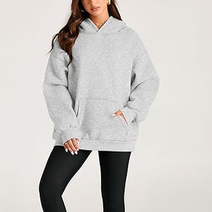 Tela transpirable de algodón y producto personalizado, ropa de calle informal, figuras de hombro caído, sudaderas con capucha ecológicas transpirables de punto - Product Image 3