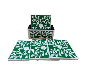 Vente en gros de sous-verres en pierre incrustés d'os de style classique Collection de sous-verres modernes - Product Image 2