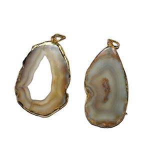 COMPRAR Rebanadas de ágata Colgantes electrochapados | Rebanadas de ágata Colgantes electrochapados ONLINE - Product Image 1