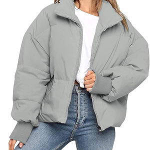 Veste matelassée respirante unie et fine pour femme, prix de gros, nouvelle conception 2025, à capuche, 100 % polyester, pour vente en ligne - Product Image 4
