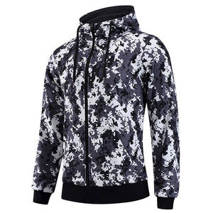 เสื้อฮู้ดมีซิปของผู้ชายระบายอากาศได้ดีมีสไตล์ใหม่ผ้าฝ้าย100% ออกแบบโลโก้โอเวอร์ไซส์สลิมฟิต unisex - Product Image 3