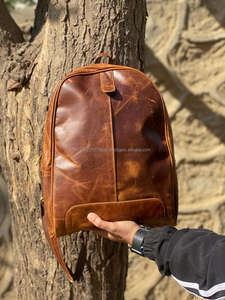 Mochila De piel auténtica hecha a mano para mujer, morral de cuero para oficina y viaje - Product Image 3