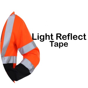 Sudadera con Capucha de Trabajo de Alta Visibilidad, Color Naranja Fluorescente y Negro, 100% Algodón, Gruesa, Impermeable, Precio Económico, Protección de Seguridad - Product Image 6