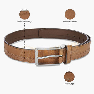 Cinturón de cuero genuino informal de alta calidad para hombre, aleación para hebilla, longitud personalizada, diversos colores, estilo de personalidad a la moda - Product Image 5