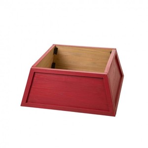 Elegante collar de árbol de Navidad de madera roja hecho en India, soporte para árbol de Navidad, decoración elegante inspirada en la India, decoración para el hogar, Año Nuevo, fiesta de Navidad - Product Image 1