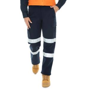 OEM Men's 100% Cotton Washed <b>Work</b> Wear Safety <b>Pants</b> Reflective Multi-Pocket <b>Slim</b> <b>Fit</b> for Mining Flat Front Style for Boys - Product Image 1