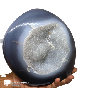 Agate naturelle Druzy, pierre de cristal de forme libre, gemme polie, spécimen minéral étincelant, vente en gros - Product Image 1
