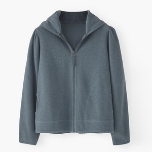 Sudadera con capucha y cremallera para mujer, sudaderas con capucha de algodón orgánico para mujer, chaquetas con capucha de Jersey personalizadas, sudaderas con capucha para mujer - Product Image 2