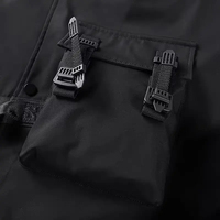 Blouson Bomber Hip Hop Homme Style Dark Hiver Col Montant Multi-Poches Logo Avant Toile Imperméable Respirant Séchage Rapide Technologie