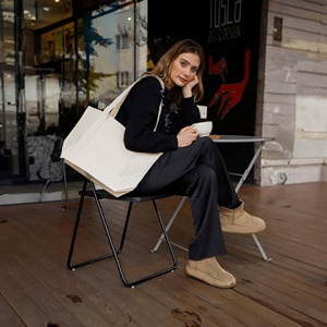 Bolsa de Lona Mediana Deluxe de Color Sólido con Forro de Poliéster - Product Image 3