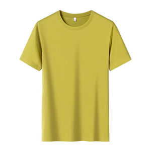 Camiseta deportiva de cuello redondo de gran tamaño con estampado liso para hombre con logotipo personalizado de algodón de calidad de primera clase - Product Image 5