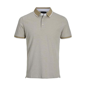 Polo pour homme en piqué 100 % coton, tricoté, anti-rides, à manches courtes, extensible et uni - Product Image 3