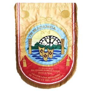 Top qualité vente grand drapeau personnalisé fait à la main maître maçon bleu Lodge bannière bleu broderie personnalisée - Product Image 4