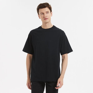 Vêtements pour hommes vente en gros T-shirts noirs décontractés de haute qualité avec logo imprimé personnalisé surdimensionné pour hommes - Product Image 5