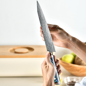 Couteau de chef Damas japonais de haute qualité personnalisé en gros Service OEM ODM nouveau manche trancheuse à viande Cutter - Product Image 3