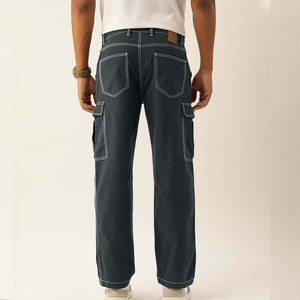 Algodón hecho Venta caliente Nuevo artículo fresco Pantalones cargo Elegante desgaste Bolsillo Diseño Pantalones cargo de cintura alta - Product Image 3