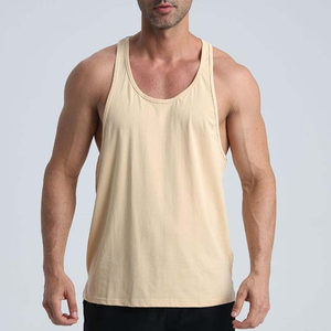 Secado rápido transpirable 95% algodón 5% Spandex chaleco para correr sin mangas gimnasio camiseta personalizada camisetas sin mangas para hombres - Product Image 1