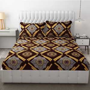 Ensemble de draps de lit 3 pièces en coton de qualité élégante Impression florale solide Style classique Confortable et idéal pour les cadeaux - Product Image 1