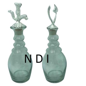 Bouteille de parfum en verre décorative faite à la main de style moderne Conteneur de parfum liquide de forme personnalisée Bouteilles en verre décoratives - Product Image 3