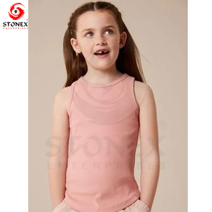 Gran oferta de verano 2024, camisetas sin mangas para niñas, chaleco deportivo al por mayor, camiseta sin mangas Lisa personalizada para niñas pequeñas - Product Image 5