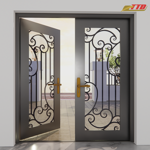 Améliorez l'entrée de votre maison avec un design de porte d'entrée en fer qui allie beauté intemporelle, durabilité et style de porte luxueux - Product Image 6