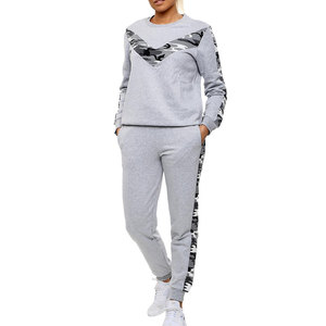Prix de gros Nouveau design à la mode pour femmes Survêtements unis 100% coton respirant Slim Fit Sportswear Survêtements - Product Image 4