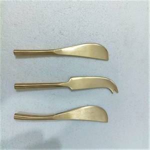 Cuchillo de latón Tenedor Queso Pastel de cumpleaños y plato Juego de cubiertos de viaje - Product Image 2