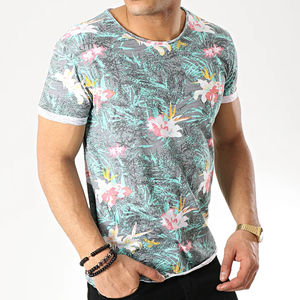 T-shirt respirant à manches courtes et col rond pour homme, coupe classique, de haute qualité, léger, imprimé par sublimation, polyester/coton - Product Image 1