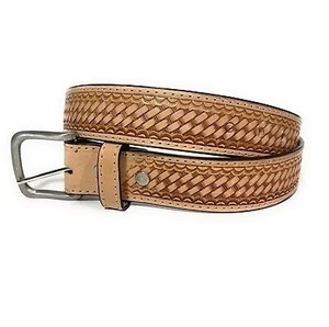 Cinturón de cuero hecho a mano de diseño personalizado de grano completo de cuero genuino de vaca de alta calidad para hombres - Product Image 2