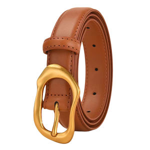 Men's Casual Style Cow Hide <b>Genuine</b> <b>Leather</b> <b>Belts</b> High Quality Copper Buckle Customizable Colors Sizes Lightweight Waterproof - Product Image 4