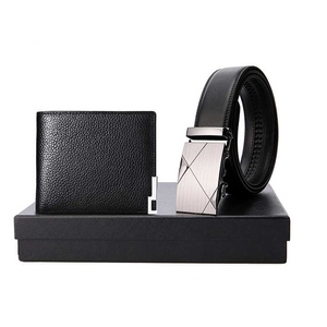 Factory Custom Automatic Buckle <b>Belts</b> Wallet Gift Set Brand Design Business Genuine Leather <b>Belts</b> for Men - Product Image 3