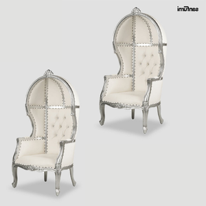 Trône de haute qualité avec auvent teck acajou jacquier chêne hêtre chaise de salle à manger classique traditionnel français Style direct usine - Product Image 3