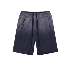 Short délavé à l'acide à impression bouffante 3D personnalisée pour hommes en coton vintage avec effet délavé par le soleil et les pierres - Product Image 4