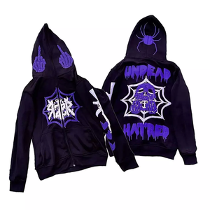 Streetwear à capuche personnalisé pour hommes, sweatshirts d'automne à motif solide, vente en gros de sweatshirts imprimés bouffants - Product Image 5