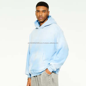 Sudadera con Capucha Extra Grande para Hombre, de Algodón Grueso, con Estampado Tie-Dye Vintage, Logotipo Personalizado, de Alta Calidad - Product Image 3