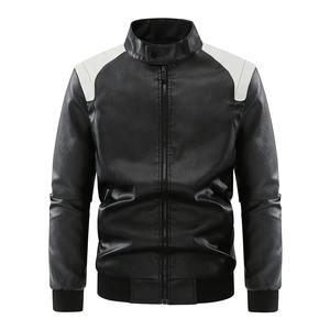 2025 vestes en cuir hommes col montant affaires manteaux printemps et automne tendance manteau en cuir veste en cuir - Product Image 6