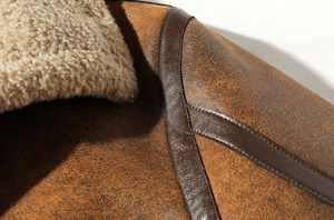 Chaqueta de Cuero Premium para Hombre, Estilo Urbano, Transpirable, de Secado Rápido, Forro Grueso, Abrigo de Invierno Cálido y Elegante, Diseñado para - Product Image 5