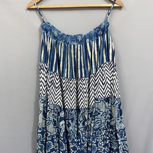 100% algodón Casual mujer suave nuevo personalizado cintura al por mayor estampado personalizado vestido largo vacaciones capas vestido largo - Product Image 1