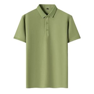 T-shirts polo de golf tactique uni en maille avec logo personnalisé en jacquard d'affaires pour hommes - Product Image 1
