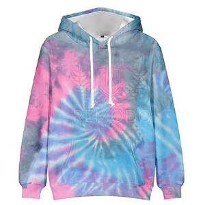 Sweats à capuche Tie Dye légers de couleur personnalisée pour hommes utilisation en extérieur Sweats à capuche Tie Dye pour hommes surdimensionnés - Product Image 2