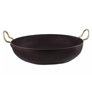 Direct Factory Prices Brass Made Cookware Round Sauce <b>Pan</b> with Hammered Design Metal Brass Handle for Cooking and Serving - Product Image 2