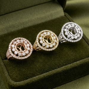 Bague de fiançailles semi-montée en diamant véritable blanc de 18 carats, coupe brillante, série Love, design classique, fabriquée en Chine, pour femmes, pour les fêtes - Product Image 5