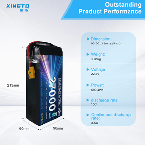 Baterai Li-Po Xingto 6S27ah 275wh/kg dengan Daya Tahan Lama untuk Drone Pertanian dan Pengiriman, Pengiriman Cepat - Product Image 2