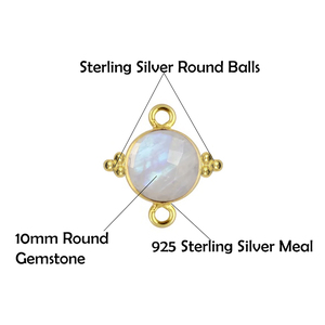 สร้อยข้อมือเงินสเตอร์ลิงสองชั้นสี925อัญมณีซิทรีนแฟชั่นตัวเรือนสีทองตัวเชื่อมต่อที่มีเสน่ห์ - Product Image 3