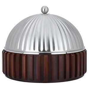 Cazuela de vidrio redonda de primera calidad elegante plato de servicio de acero inoxidable duradero clásico para cada ocasión de comida - Product Image 3