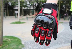 Guantes Profesionales Transpirables de Alta Calidad en Venta, Guantes de Motocicleta de Cuero Negro de Protección Personalizada para Motociclistas, Pakistán - Product Image 6