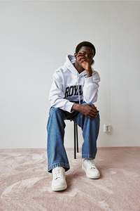 Pantalones vaqueros cargo holgados de calidad superior para hombre, ropa de calle de cintura alta azul vaquero rígido de algodón, pierna redondeada, tobillo apilado, precio al por mayor - Product Image 6