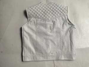 Tendance gilet gilet ciré en cuir de vache véritable avec taille personnalisée marron hommes 100% gilet en cuir véritable taux de gros - Product Image 4